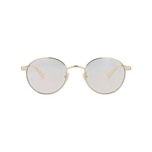 Gucci Photochromic Round-Frame Metal Sunglasses Gold Womens